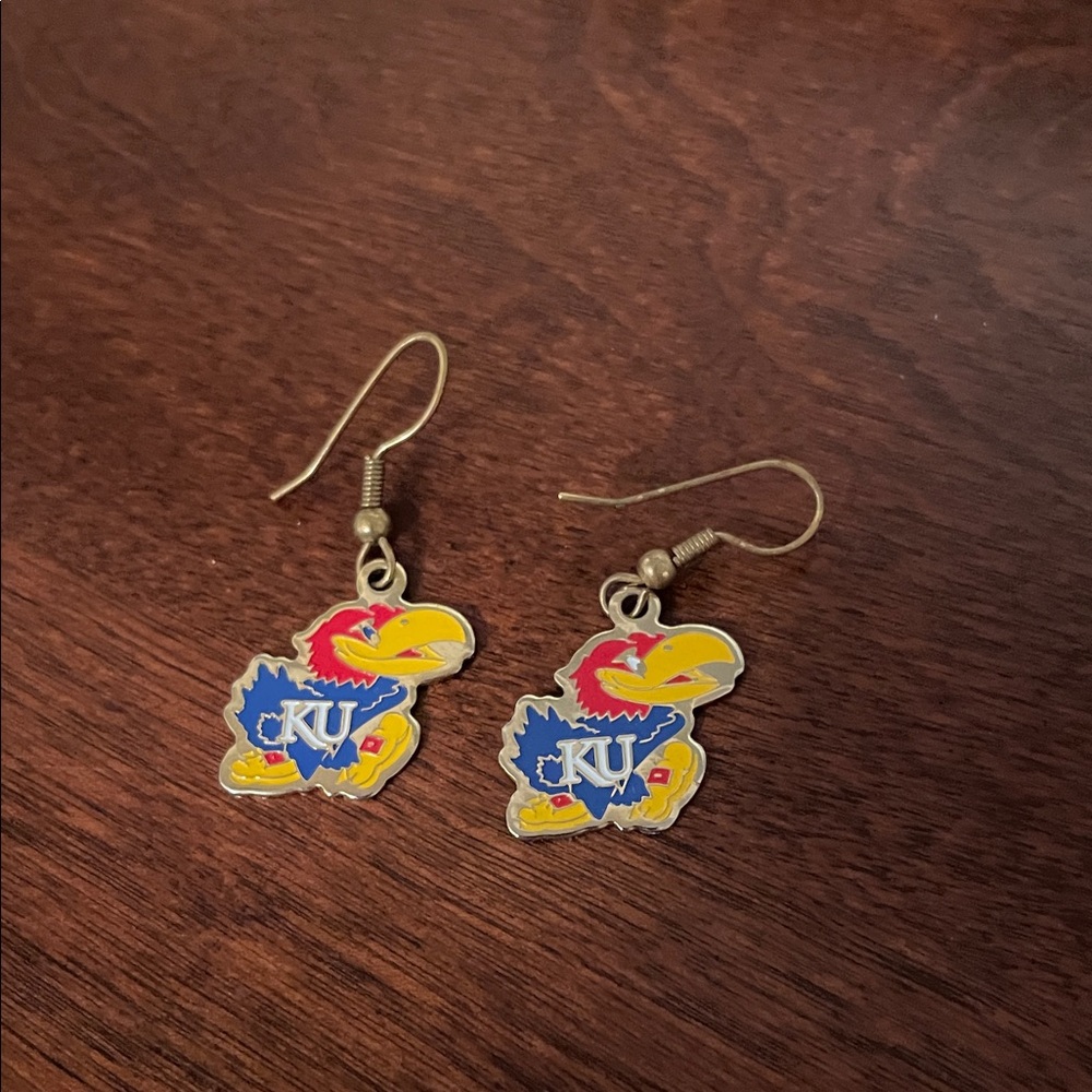 KU Jayhawks Dangle Earrings